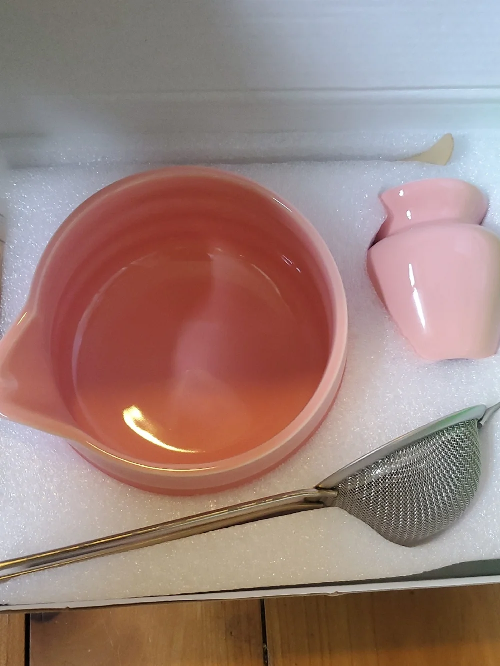 Pink Ceramic Matcha Bowl and Accessories Set Marce. Love.peace.matcha.
